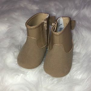 Janie and Jack Tan Bow Boots Slip on Size 1